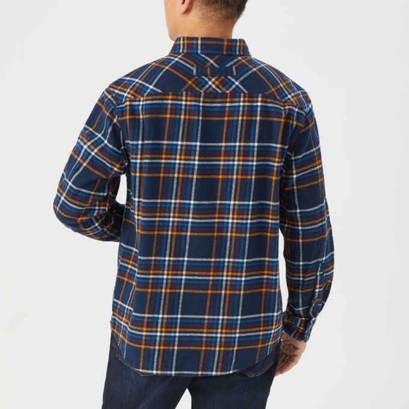 Duluth Trading Flannel Shirt for Men XL Blue Plaid Heavyweight Relaxed Fit [NEW] - Picture 3 of 6